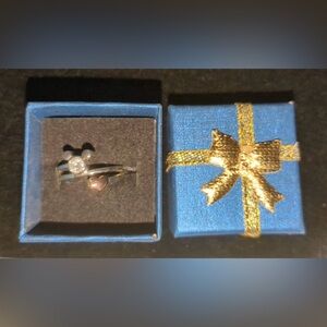 Silver and Gold Heart Ring